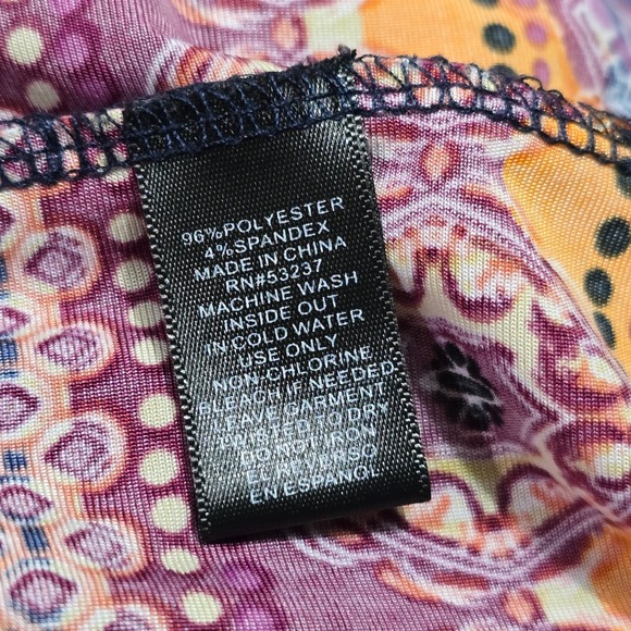 Mlle Gabrielle 2X Paisley Floral Print Long Sleeve Midi Dress Casual‎ Boho - Picture 6 of 8